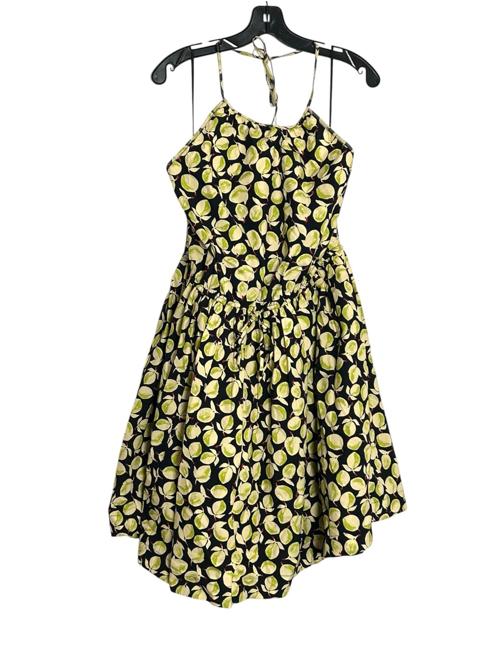 J.Crew Lemon Print Halter Dress XL NWT Adjustable Waist Cotton - Picture 2 of 11